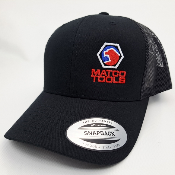 Matco Tools Trucker Mesh Snapback Cap Hat Black - Picture 2 of 4